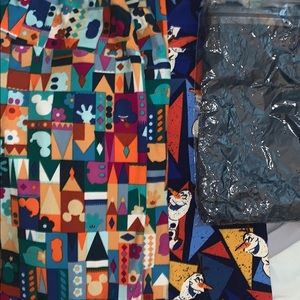 Lot of 3 TC2 Lularoe Disney and solid leggings